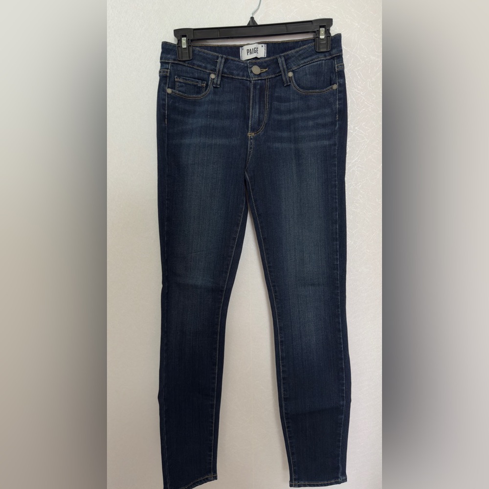 PAIGE Skinny Jeans Dark Wash Size 30 High Rise Stretch Made in USA